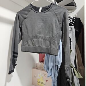 Gray Long Sleeve Women's Top